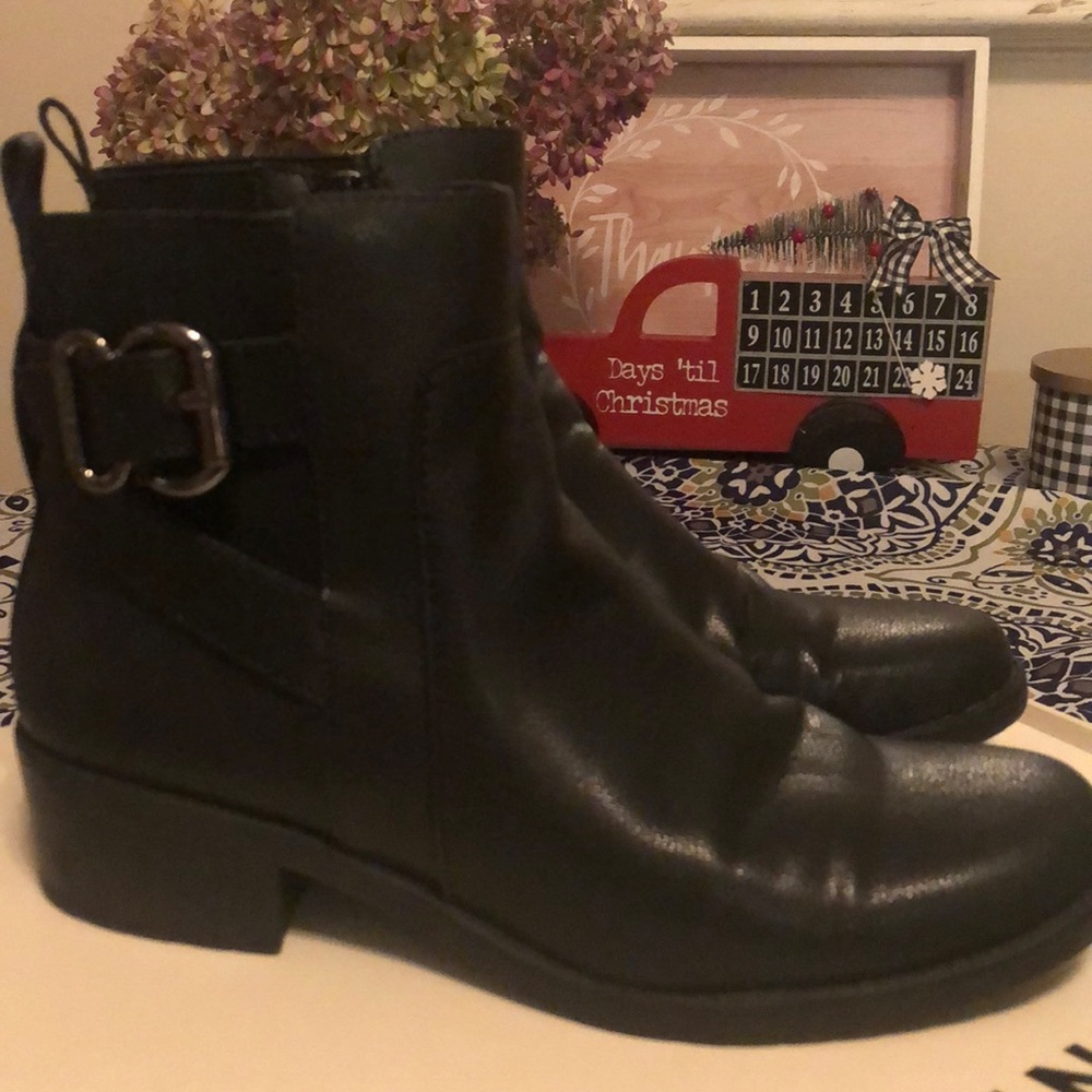 Anne Klein Black Leather Bootie